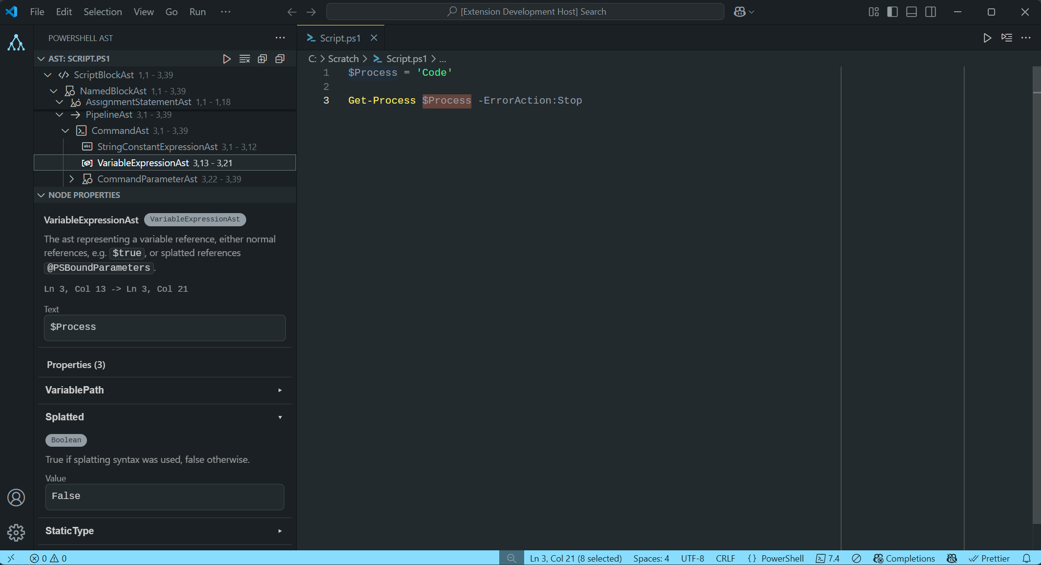 screenshot of version 2 of the extension